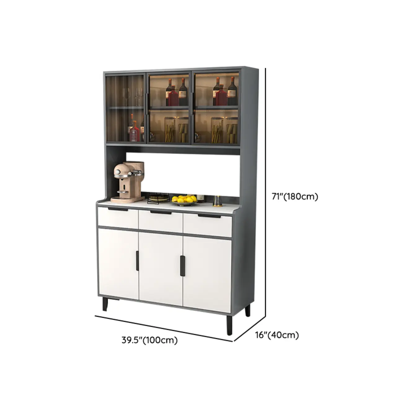 Modern Wooden Display Cabinet with Glass Doors Image - 27 | homeyfad