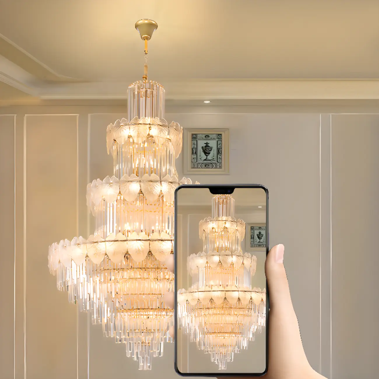 Luxury Crystal Round Chandelier with Elegant Tiered Design Image - 19 | homeyfad