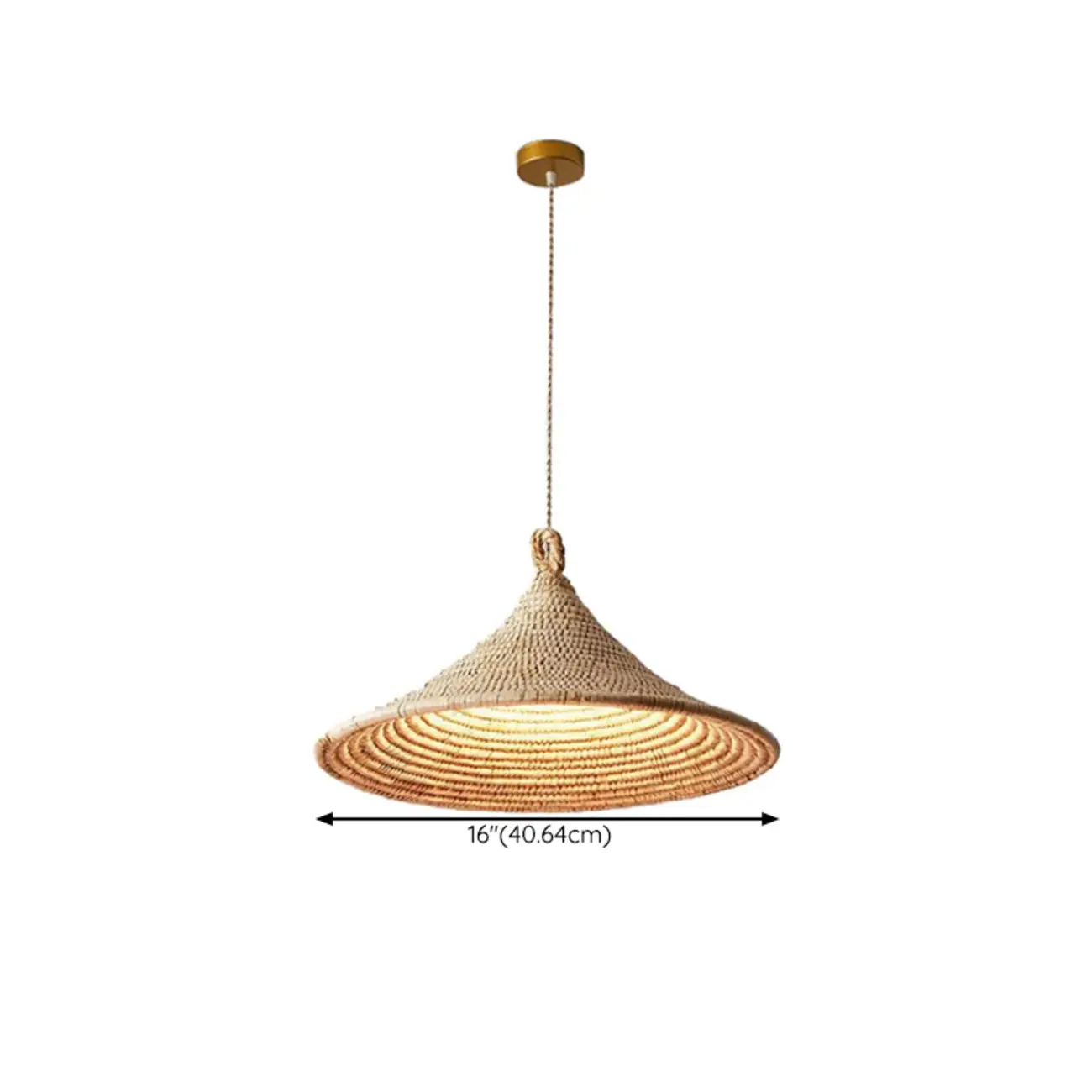 Southeast Asia Style Rattan Cone Pendant Lamp for Decor Image - 9 | homeyfad