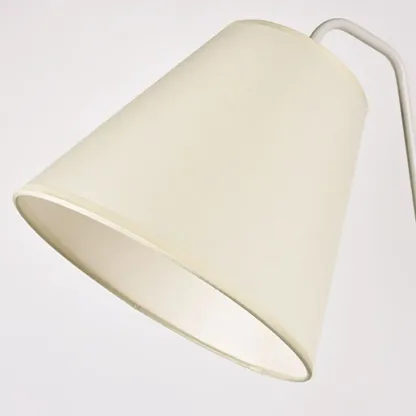 Metal Fabric Shade Floor Lamp with Tripod Table for Living Room Image - 10