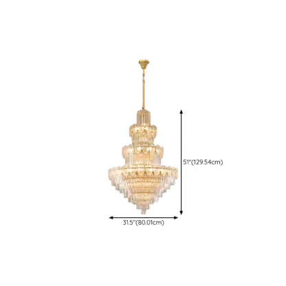Luxury Crystal Round Chandelier with Elegant Tiered Design #size