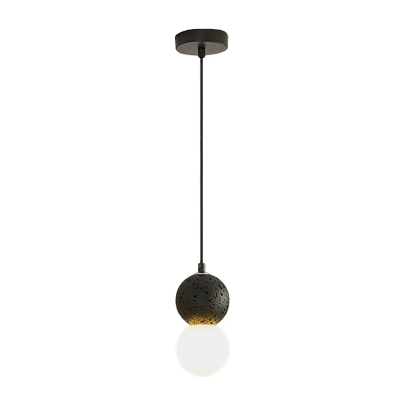 Contemporary Milky Glass Pendant Light with Beaded Detail for Home Decor. Image - 8