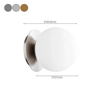 Modern Wall Mounted Vanity Lights with Unique Ball Design #size