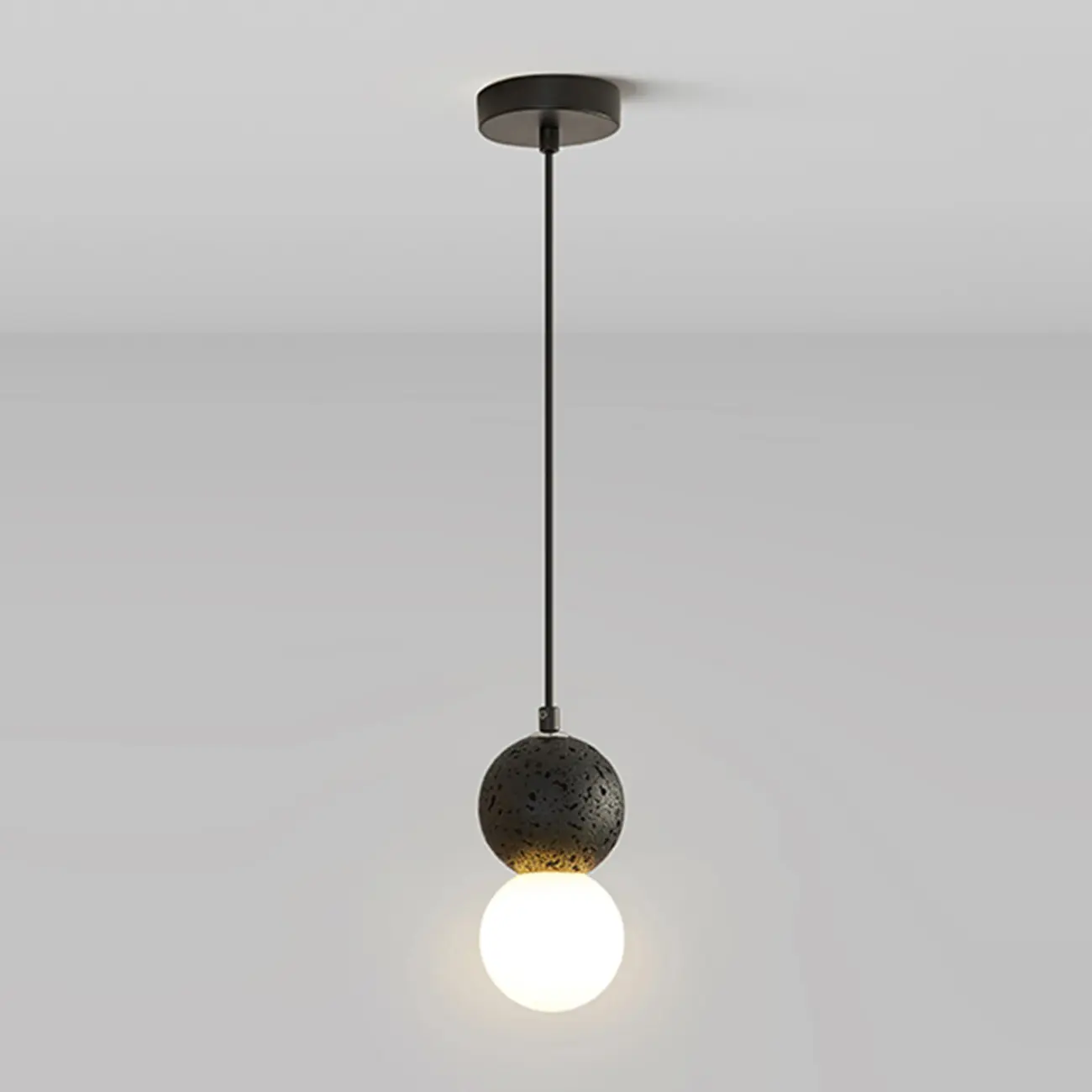 Contemporary Milky Glass Pendant Light with Beaded Detail for Home Decor. Image - 9 | homeyfad