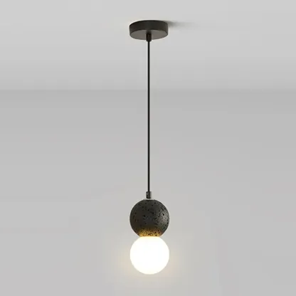 Contemporary Milky Glass Pendant Light with Beaded Detail for Home Decor. Image - 9