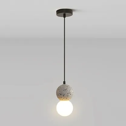Contemporary Milky Glass Pendant Light with Beaded Detail for Home Decor. Image - 10
