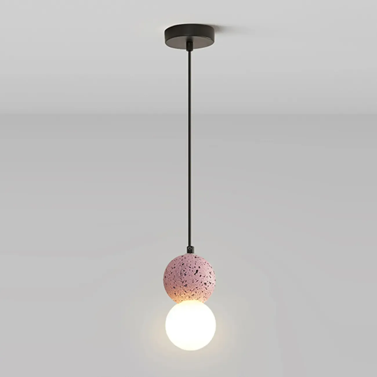 Contemporary Milky Glass Pendant Light with Beaded Detail for Home Decor. Image - 11