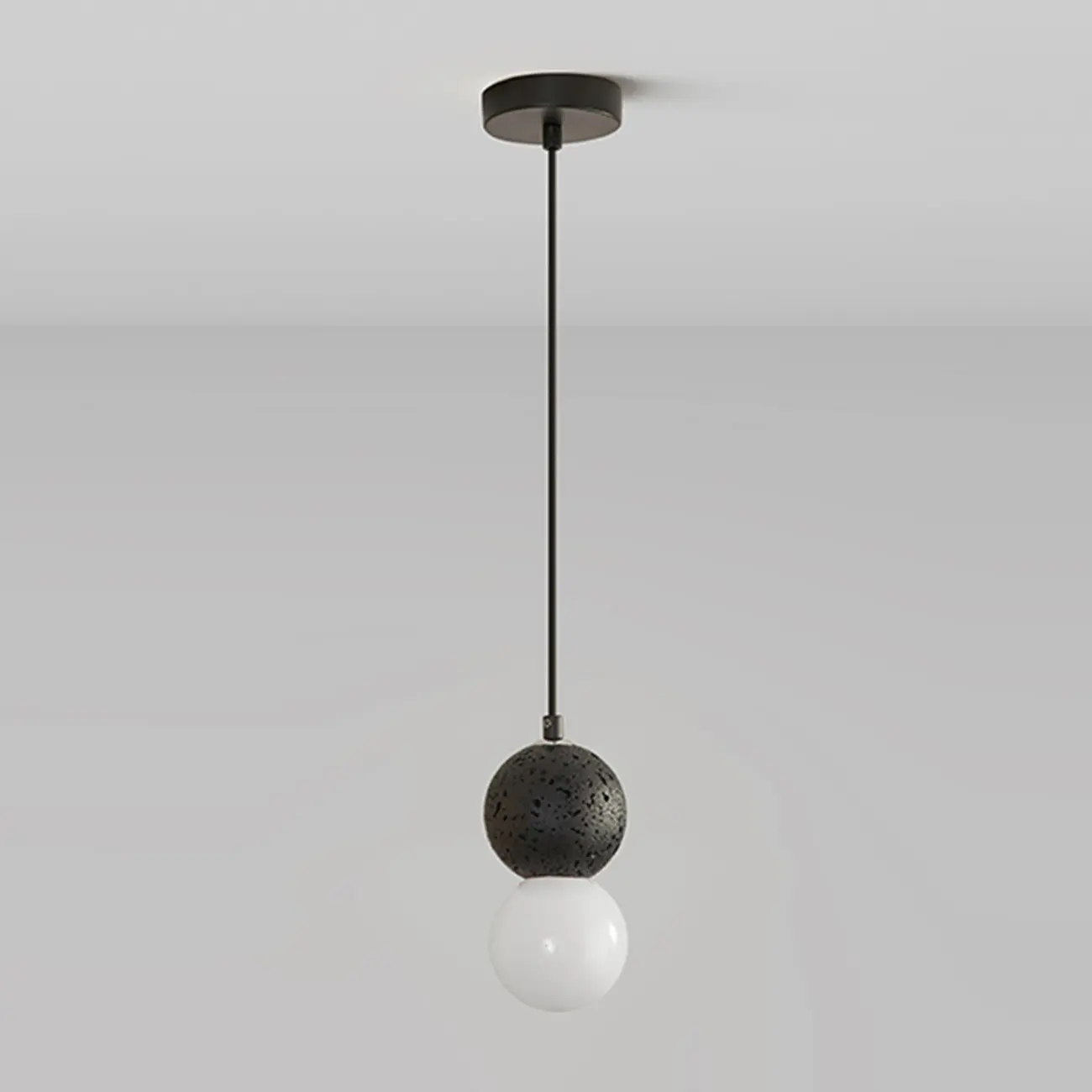 Contemporary Milky Glass Pendant Light with Beaded Detail for Home Decor. Image - 12 | homeyfad