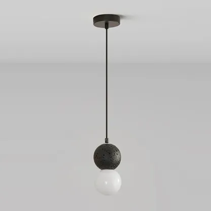 Contemporary Milky Glass Pendant Light with Beaded Detail for Home Decor. Image - 12