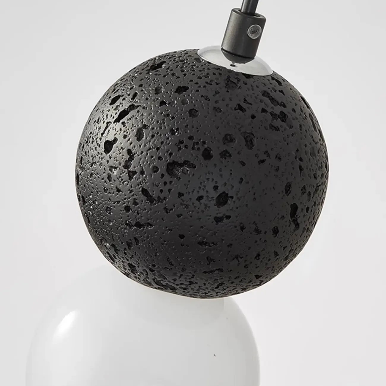 Contemporary Milky Glass Pendant Light with Beaded Detail for Home Decor. Image - 14