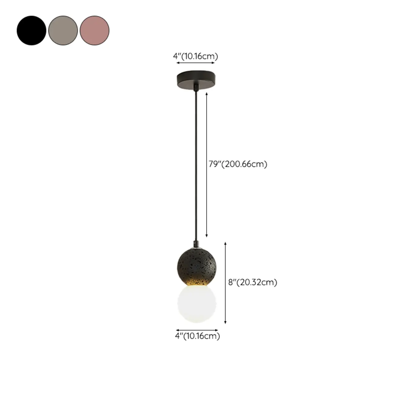 Contemporary Milky Glass Pendant Light with Beaded Detail for Home Decor. #size