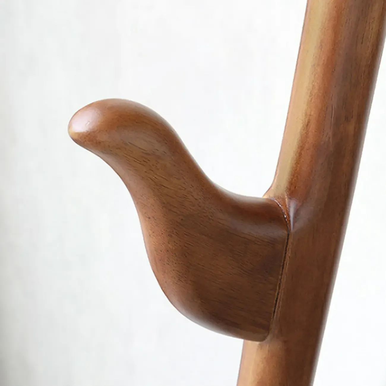 Modern Brown Freestanding Hall Tree with Hooks Image - 9