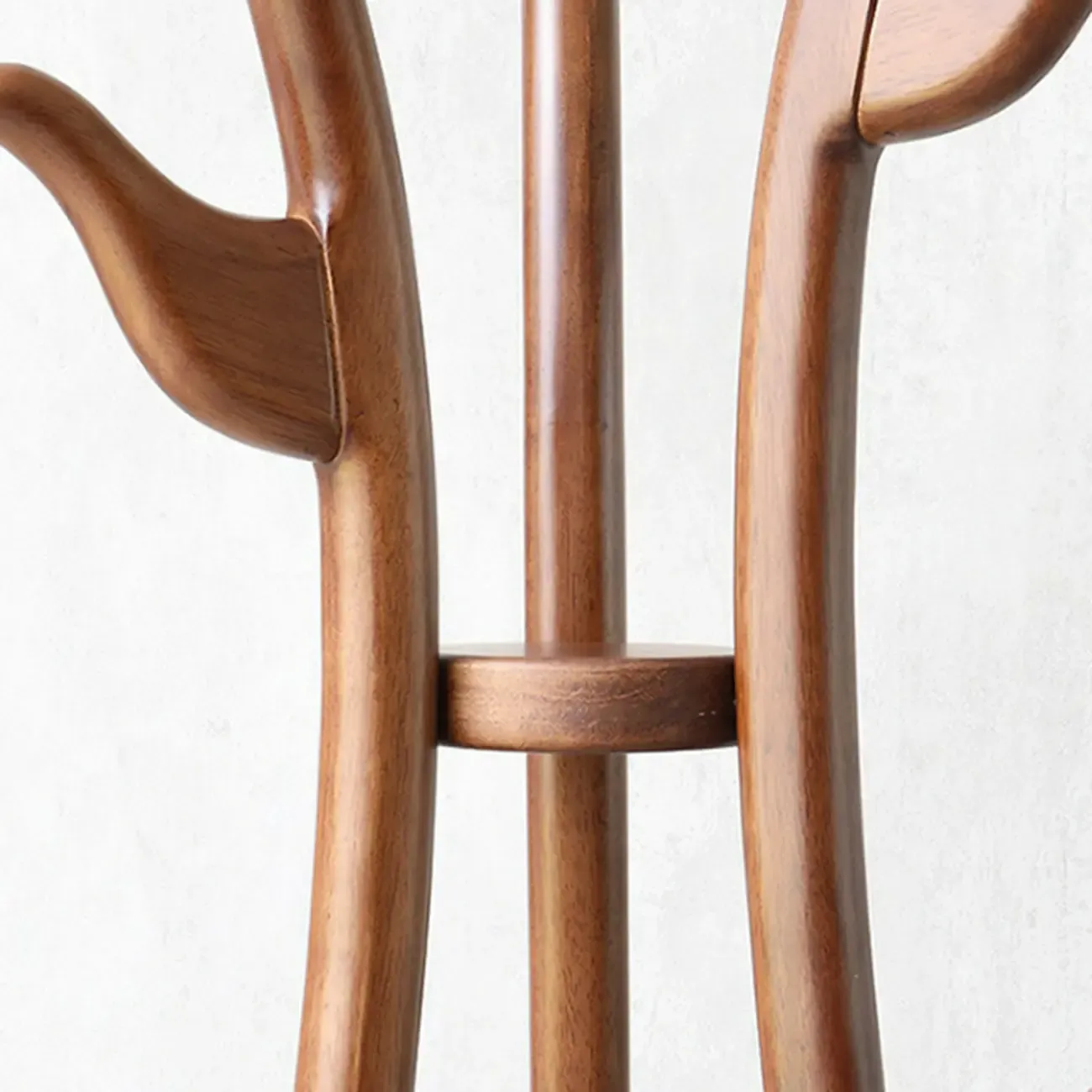 Modern Brown Freestanding Hall Tree with Hooks Image - 10