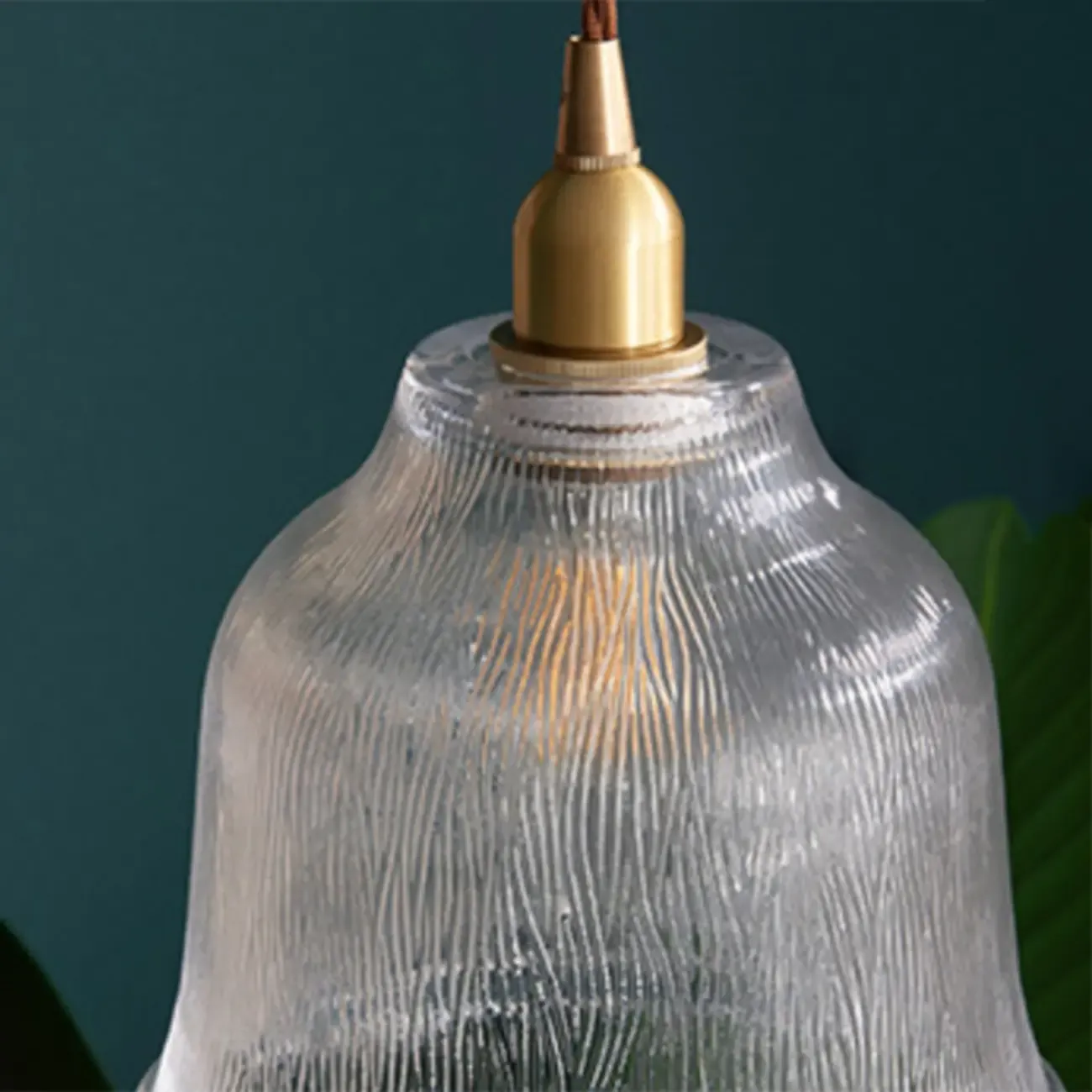 Vintage Frosted Glass bell led pendant lamp for bedroom Image - 8