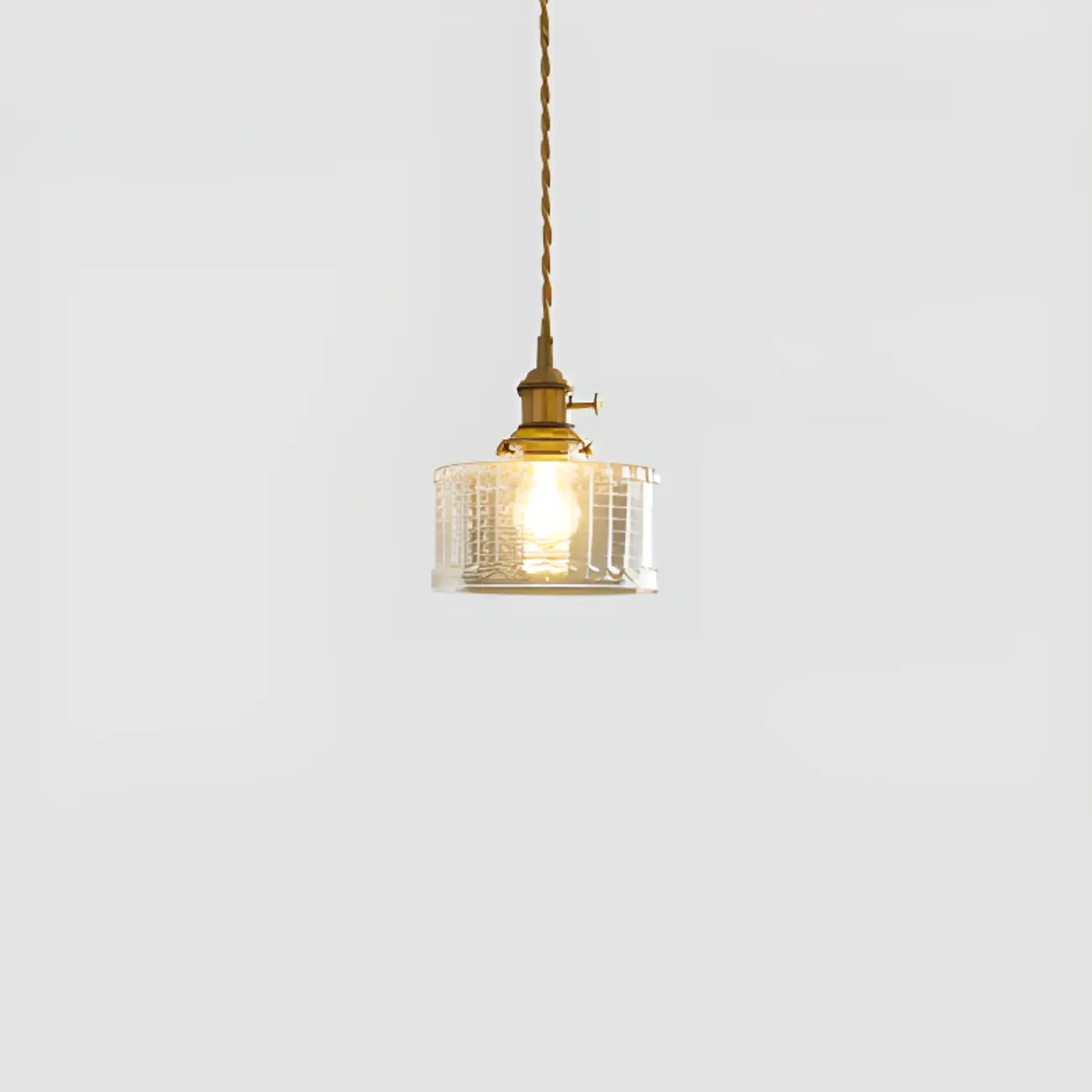 Modern Clear Glass Stripe Lampshade Pendant Light for Dining Room Image - 11 | homeyfad