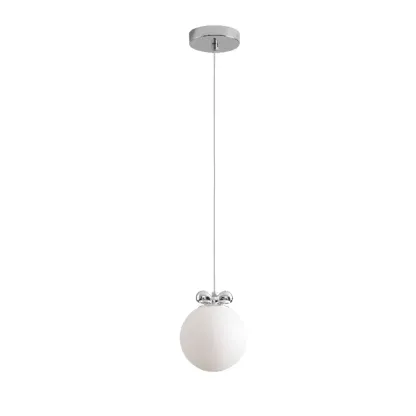 Modern Small White Globe LED Pendant Light for Living Room Image - 2