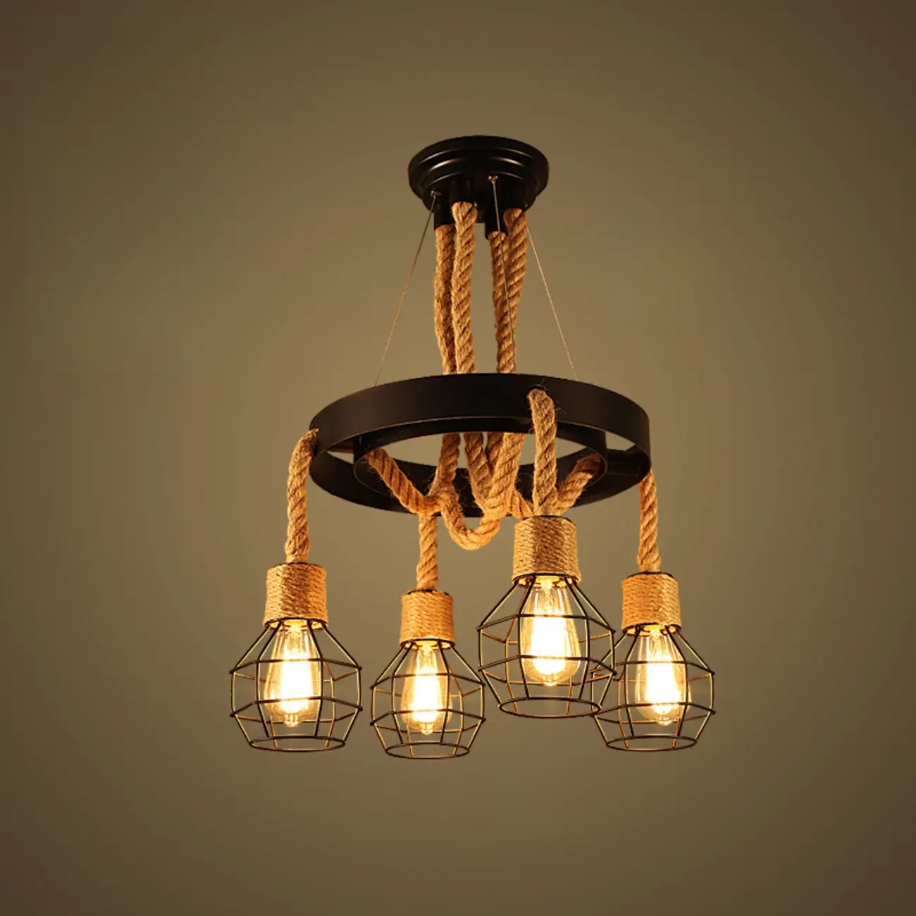Industrial Vintage Iron Chandelier with 	Adjustable Height Image - 14 | homeyfad