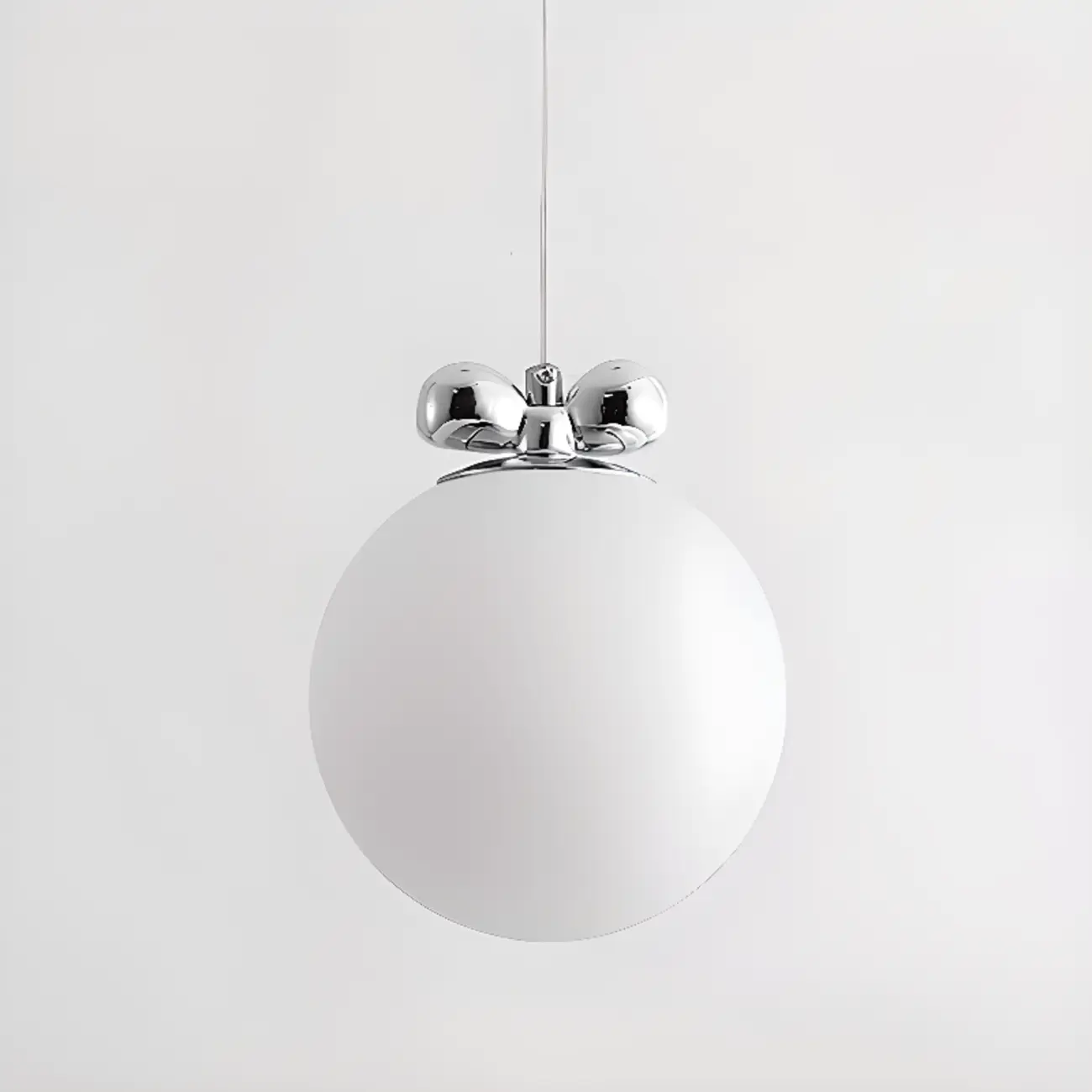 Modern Small White Globe LED Pendant Light for Living Room Image - 6 | homeyfad