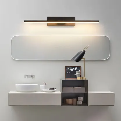 Linear Rotating Mini Vanity light with Silica Gel Shade Image - 14