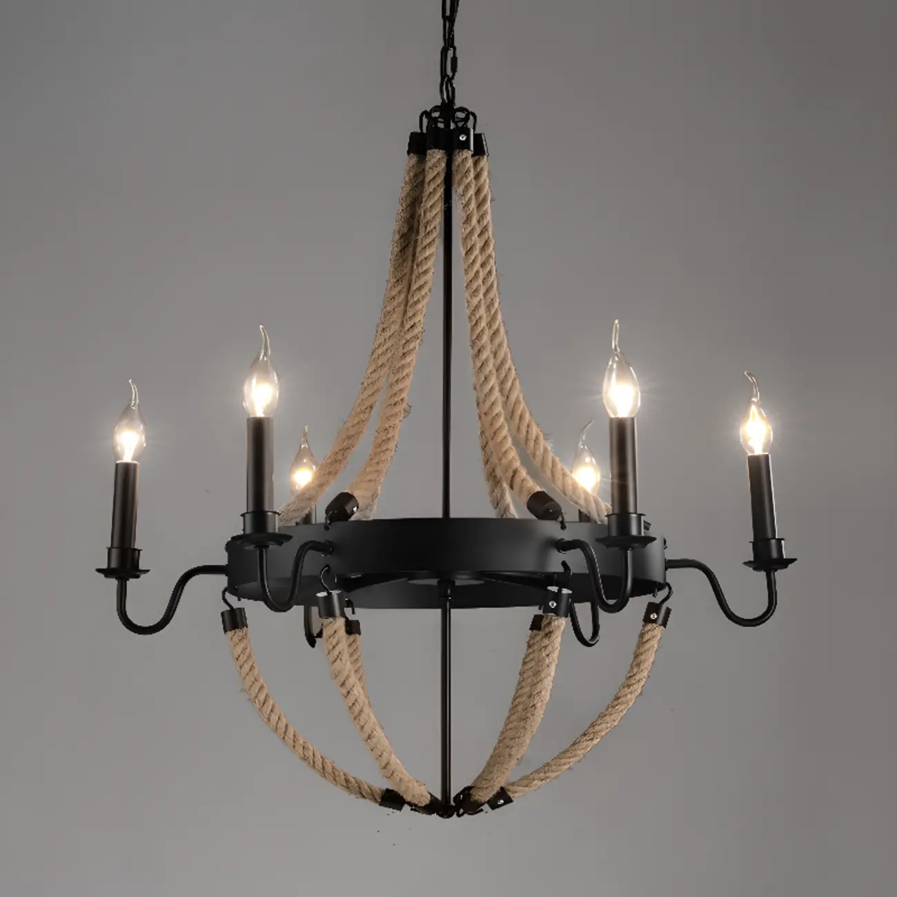 Industrial Vintage Iron Chandelier with 	Adjustable Height Image - 17 | homeyfad