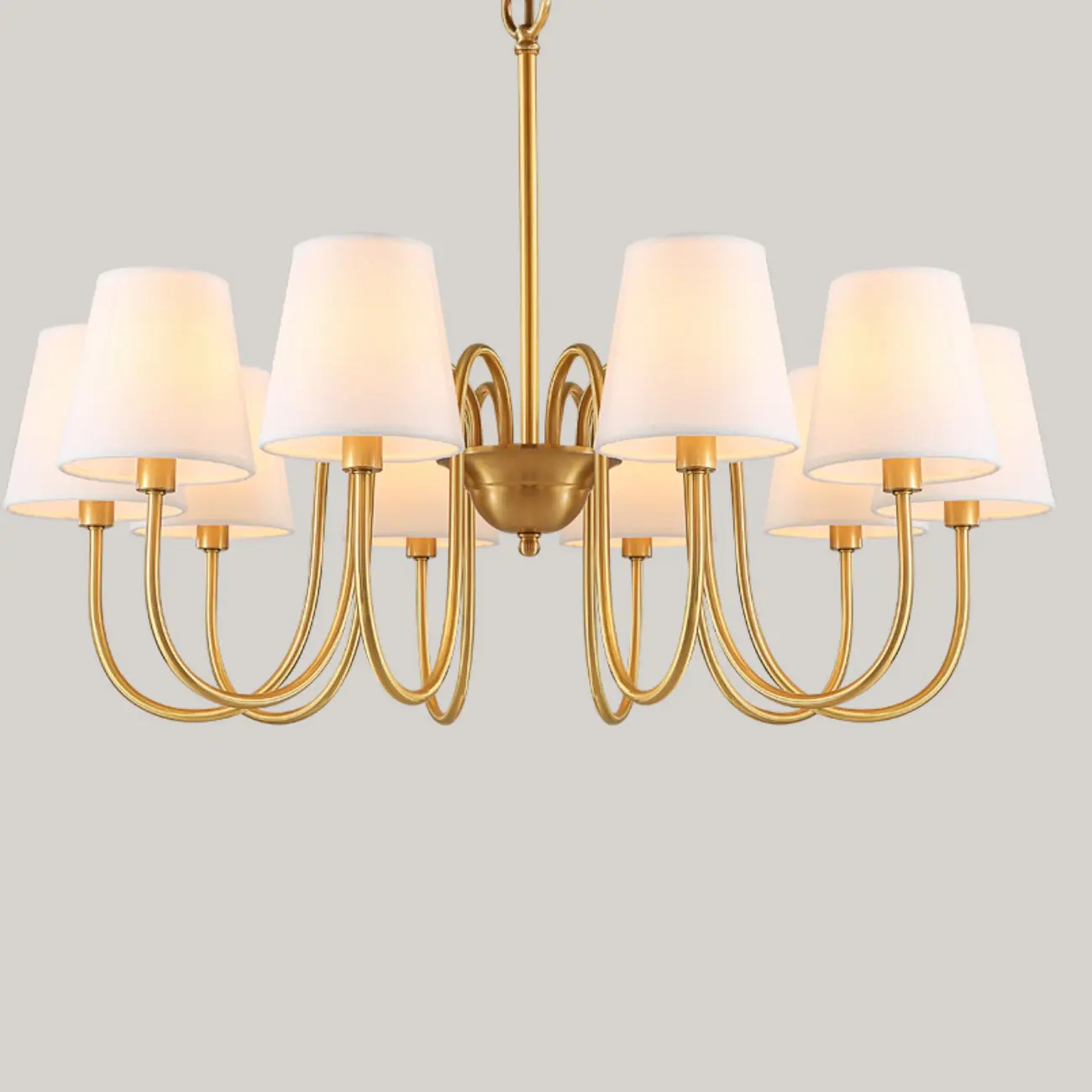 6-Light Modern Chain Fabric Chandelier for Dining Room Image - 9 | homeyfad