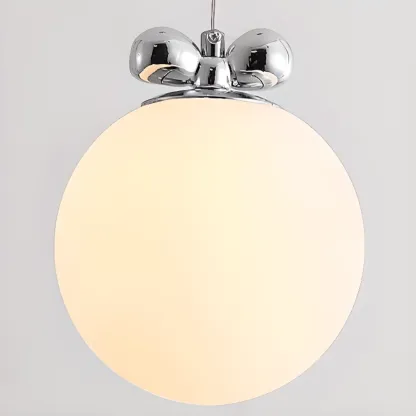 Modern Small White Globe LED Pendant Light for Living Room Image - 7