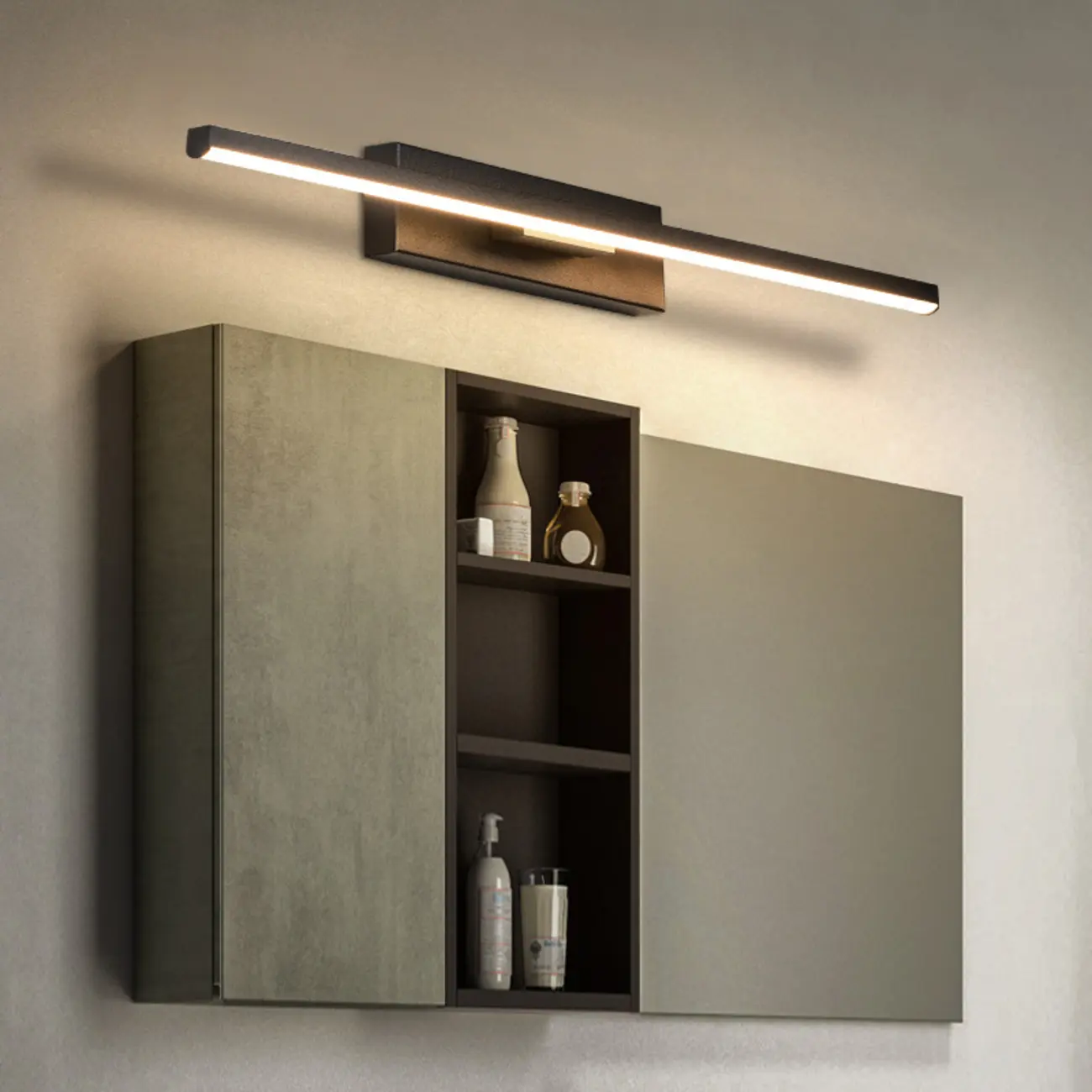 Linear Rotating Mini Vanity light with Silica Gel Shade Image - 2 | homeyfad