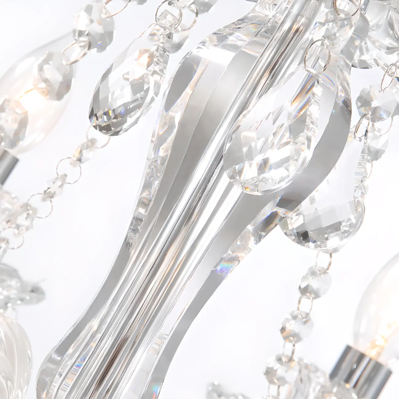 Modern Luxury Clear Crystal Chandeliers with Height-Adaptive Image - 9 | homeyfad