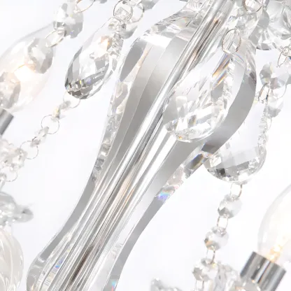 Modern Luxury Clear Crystal Chandeliers with Height-Adaptive Image - 9