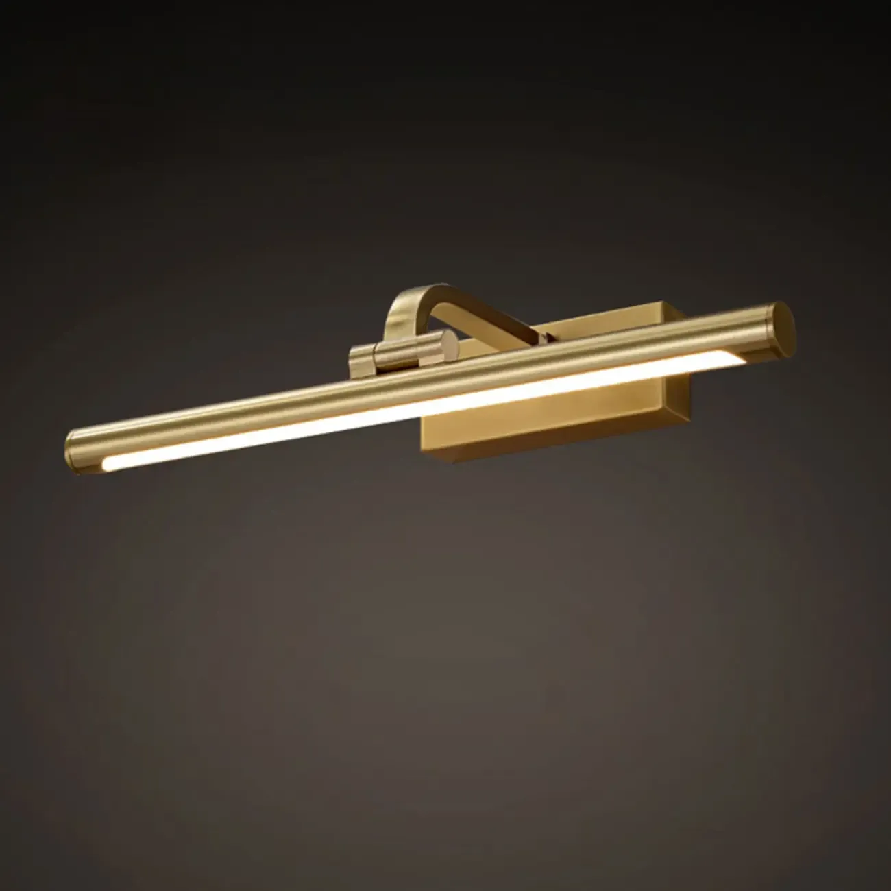 Gold Bathroom Linear Vanity Lights Fixture Over Mirror  Image - 4