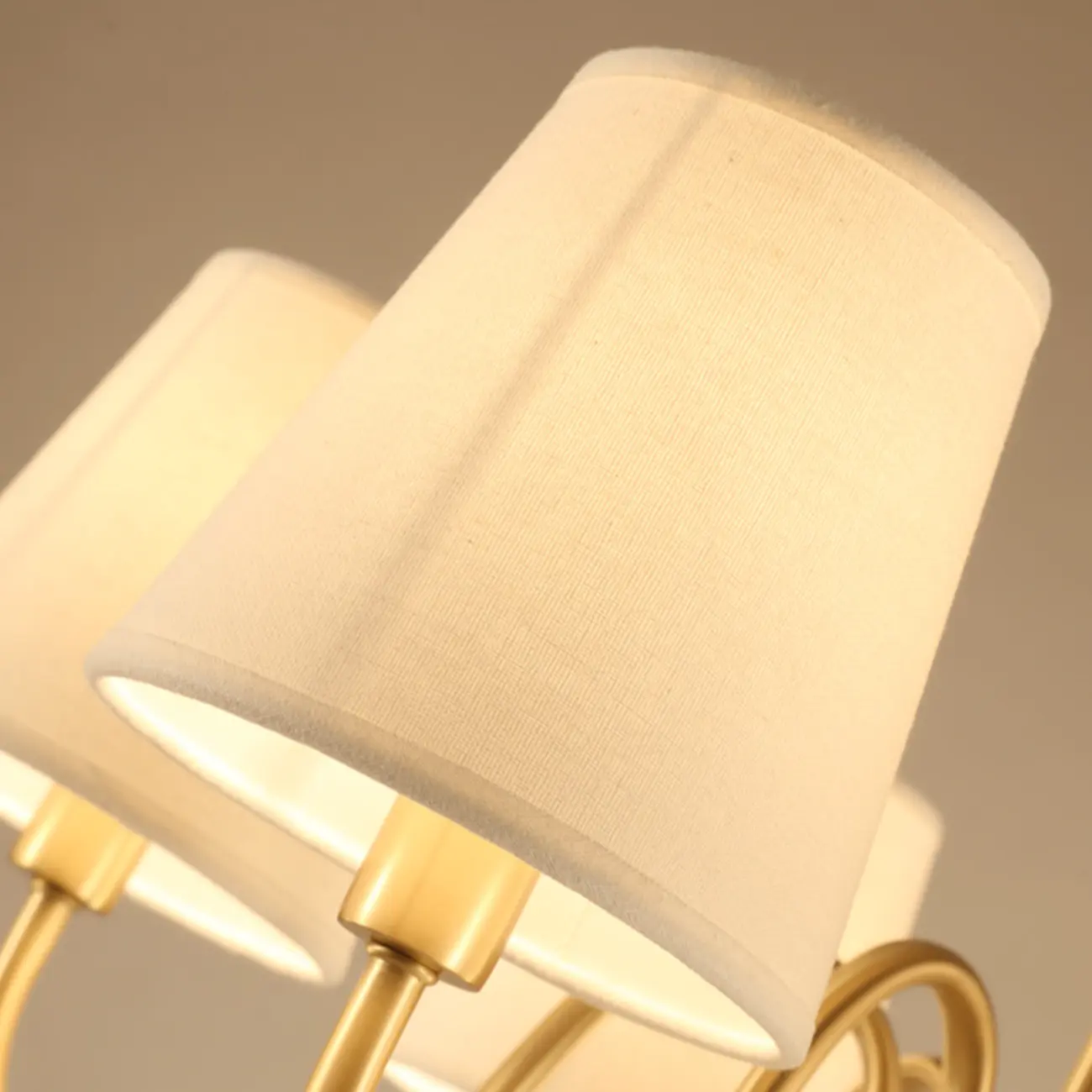 6-Light Modern Chain Fabric Chandelier for Dining Room Image - 12 | homeyfad