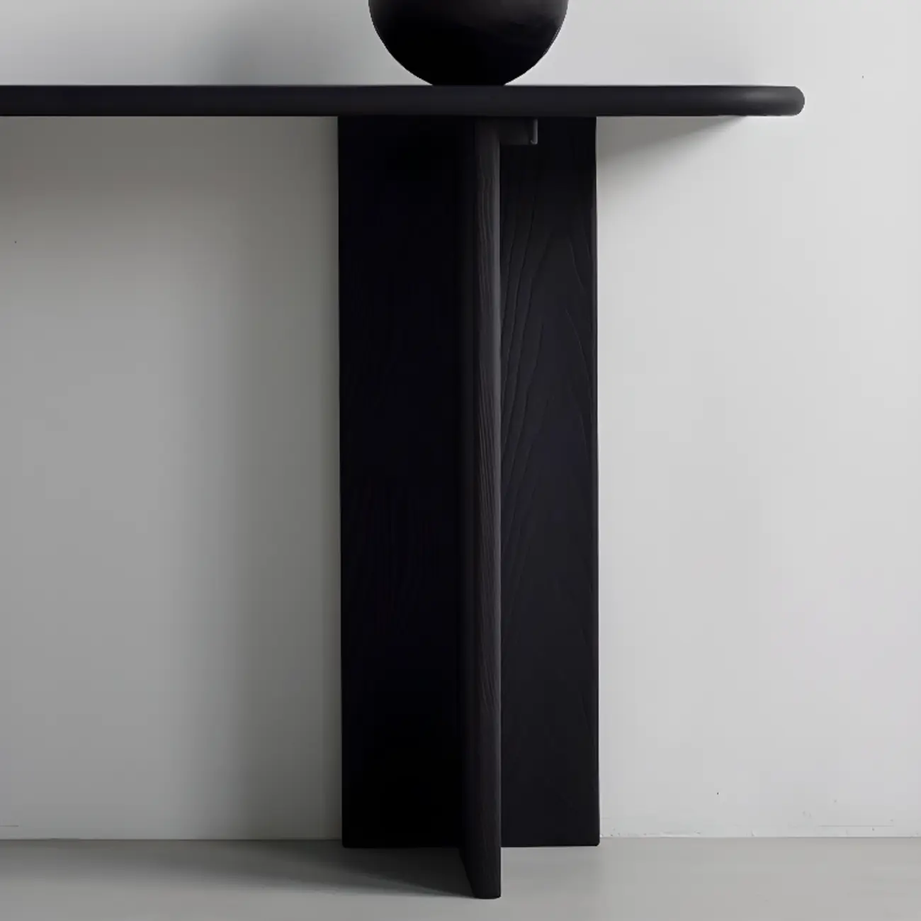 Modern Rectangle Black Ash Console Table Image - 6 | homeyfad