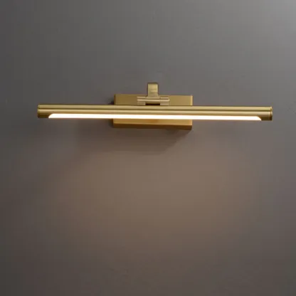 Gold Bathroom Linear Vanity Lights Fixture Over Mirror  Image - 6