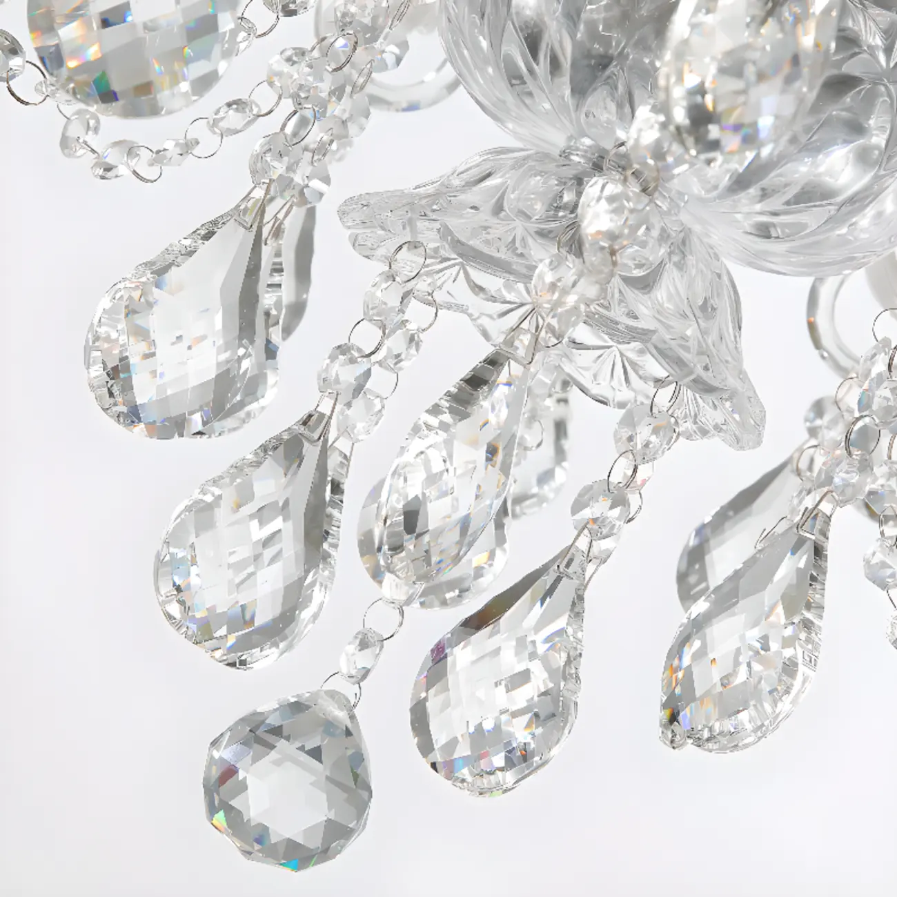 Modern Luxury Clear Crystal Chandeliers with Height-Adaptive Image - 11 | homeyfad