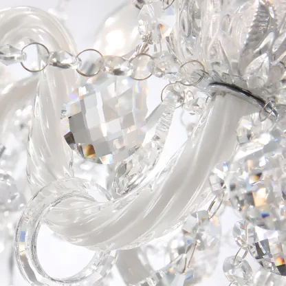 Modern Luxury Clear Crystal Chandeliers with Height-Adaptive Image - 12