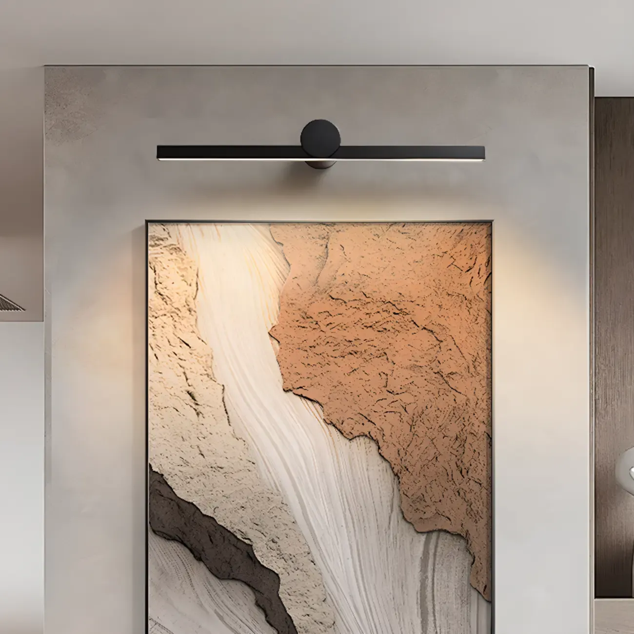 Minimalist Linear Bathroom Vanity Light with Integrated LED Image - 1