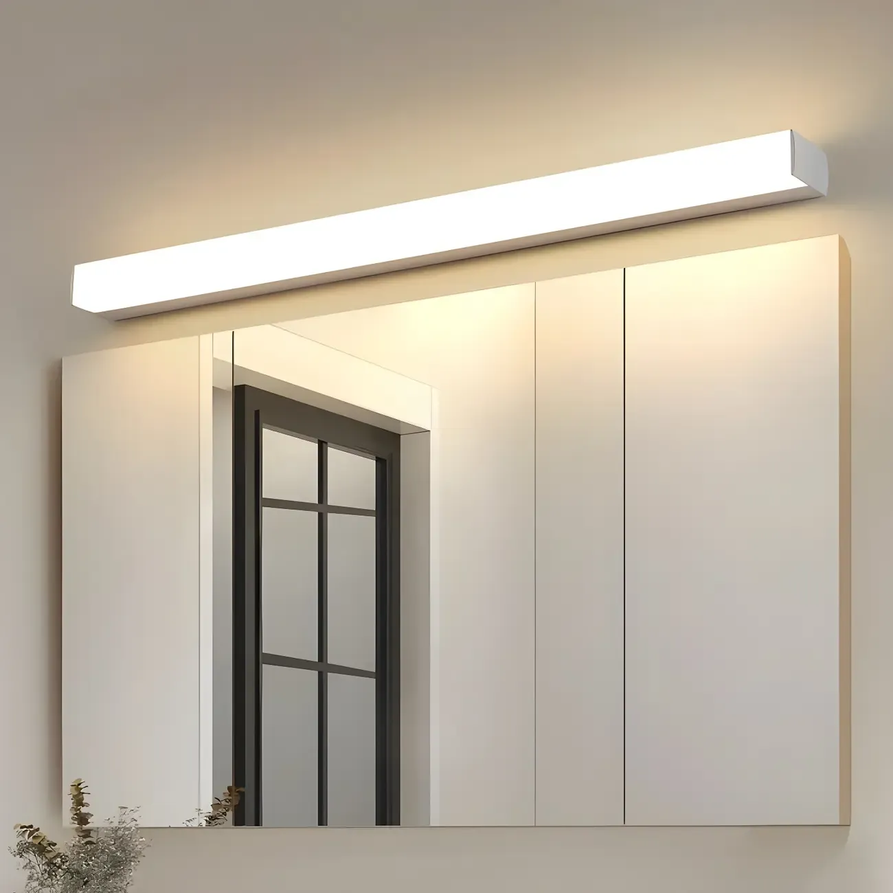 Dimmable Modern Linear White LED Vanity Wall Light | HomeyFad