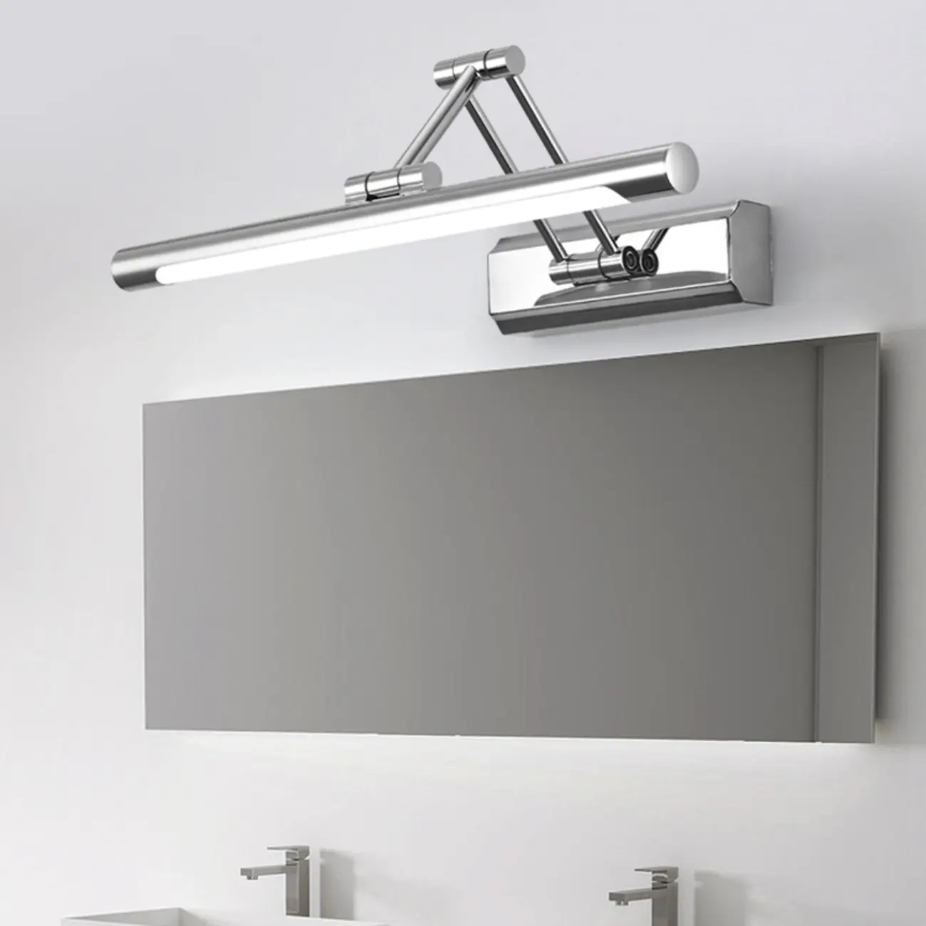 Adjustable White Cylinder Vanity Light for Bathroom Image - 1 | homeyfad