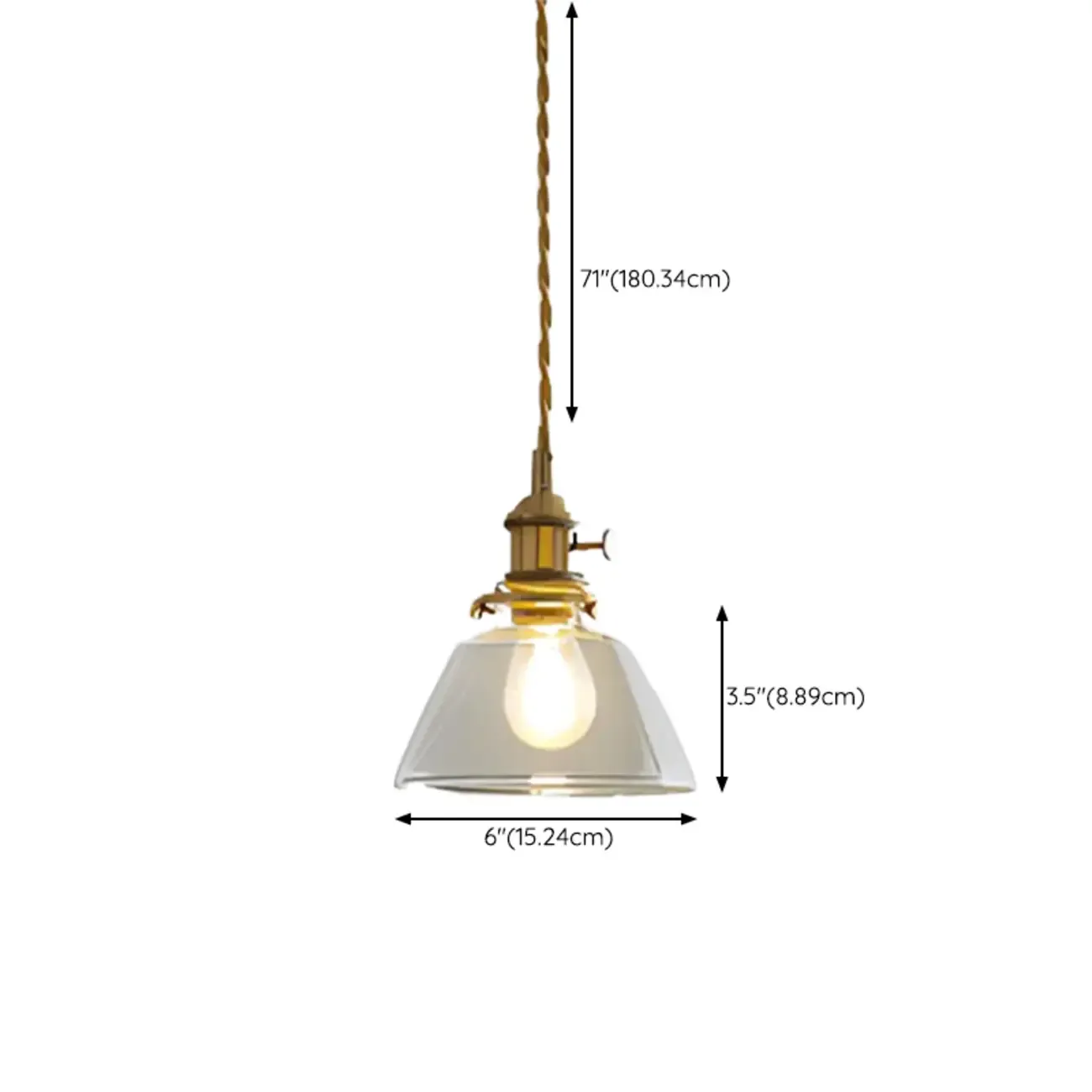 Modern Clear Glass Stripe Lampshade Pendant Light for Dining Room Image - 25