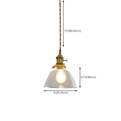 Modern Clear Glass Stripe Lampshade Pendant Light for Dining Room Image - 25