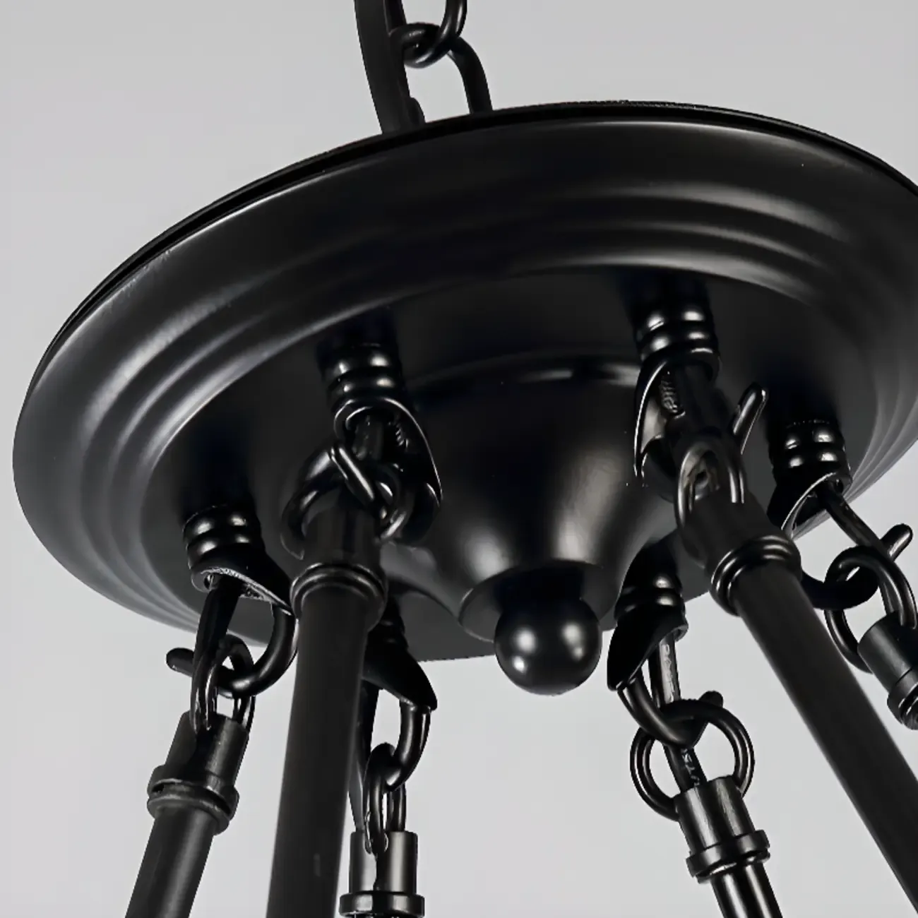 Industrial Vintage Iron Chandelier with 	Adjustable Height Image - 24