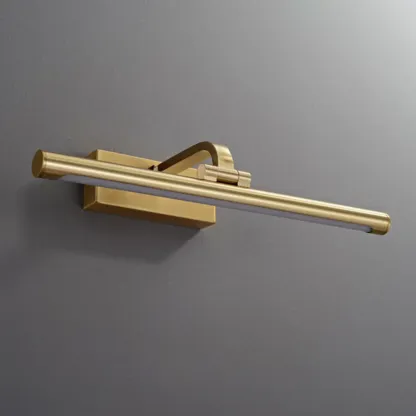 Gold Bathroom Linear Vanity Lights Fixture Over Mirror  Image - 11