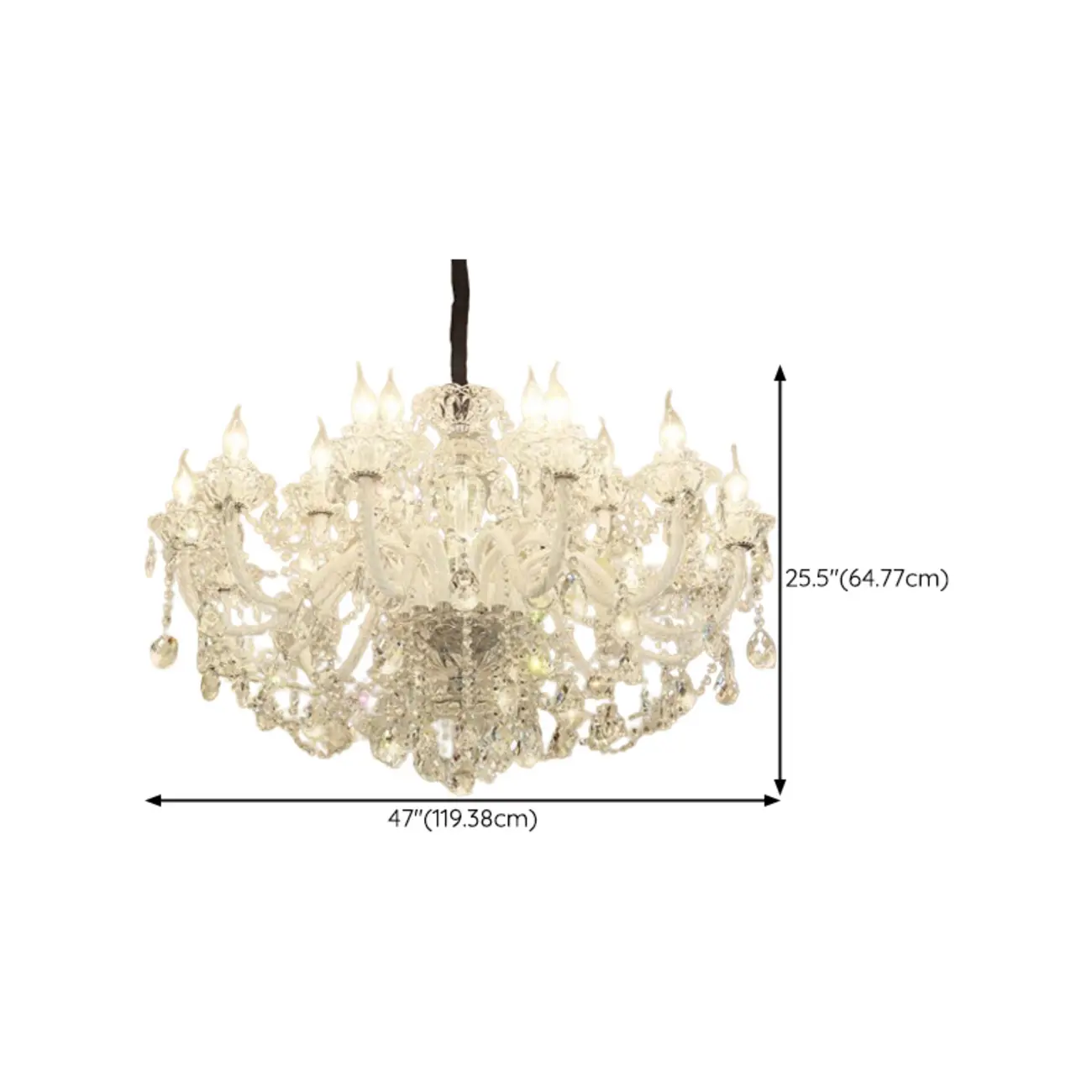 Modern Luxury Clear Crystal Chandeliers with Height-Adaptive #size