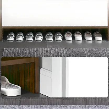 Hallway Wooden Shoe Storage Cabinet with Flip Doors Image - 15