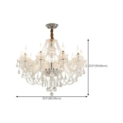 Modern Luxury Clear Crystal Chandeliers with Height-Adaptive Image - 15