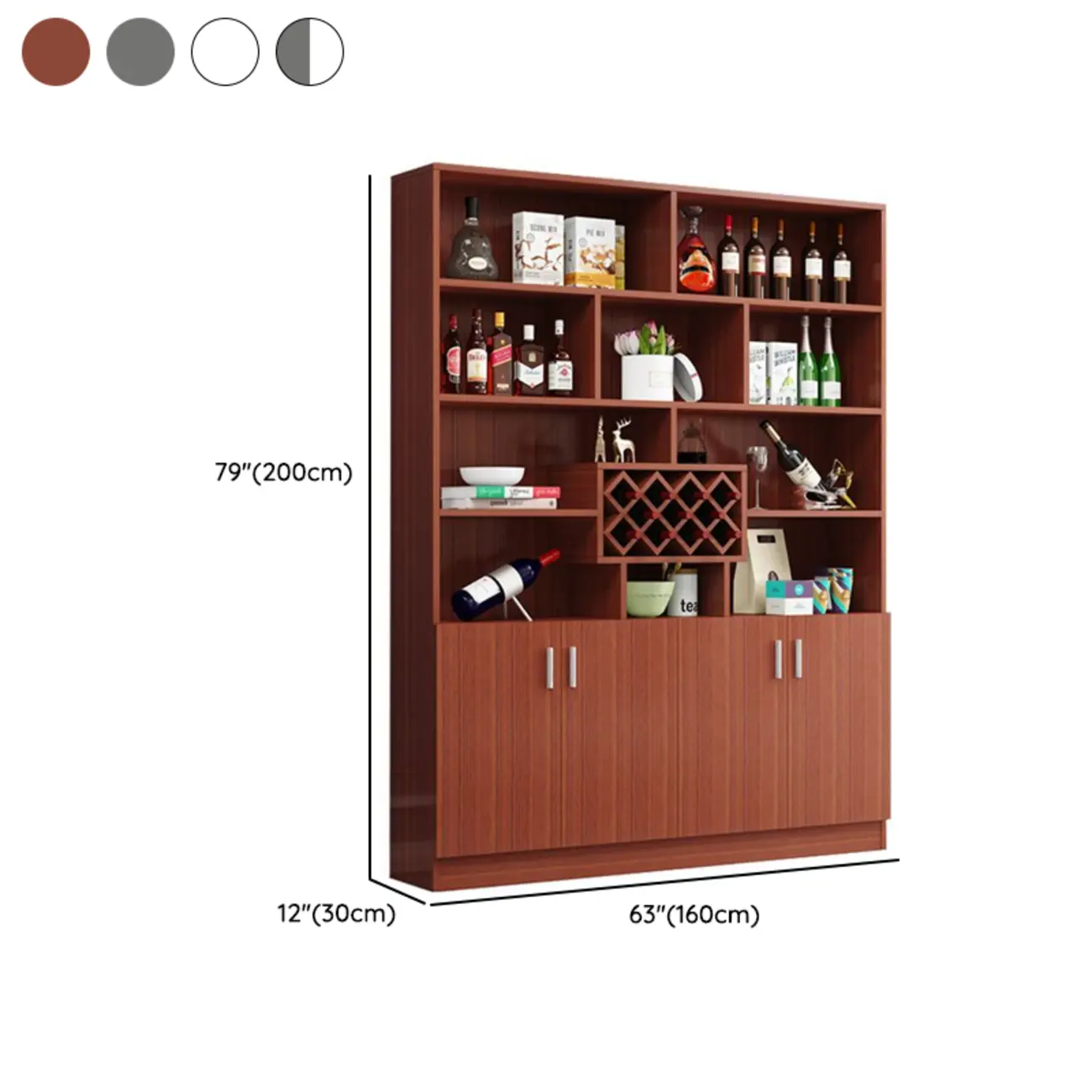 Modern Wooden Wine Rack with Glass Holder Image - 21 | homeyfad