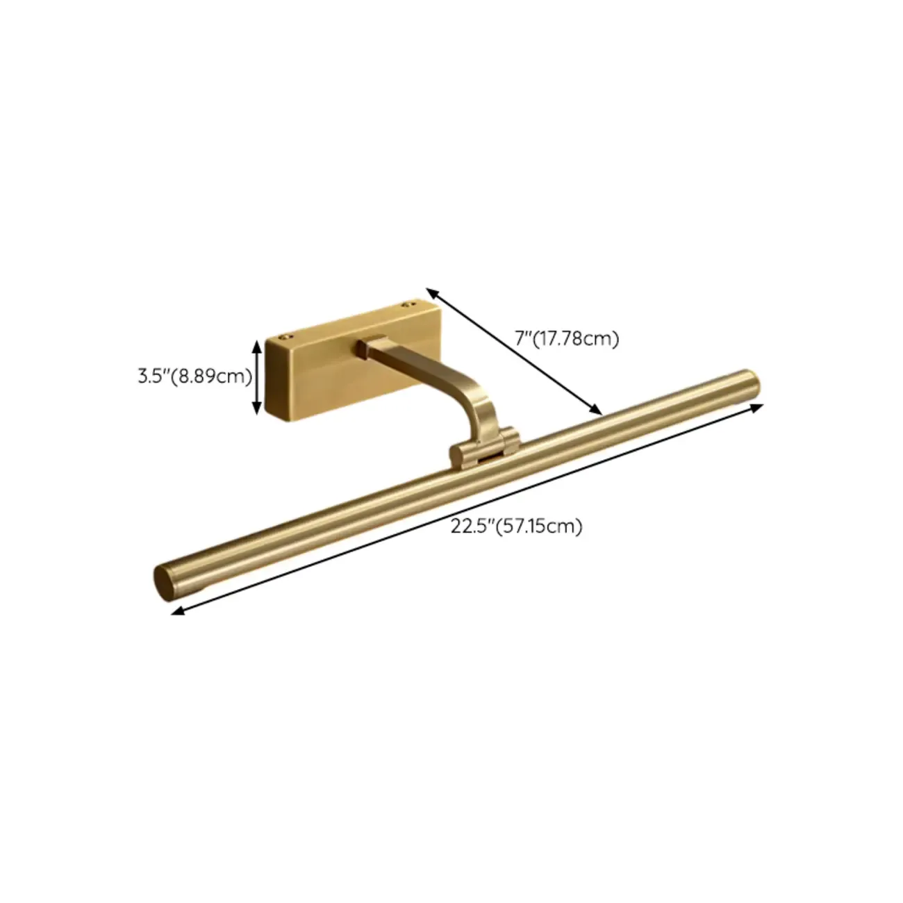 Gold Bathroom Linear Vanity Lights Fixture Over Mirror Image - 17