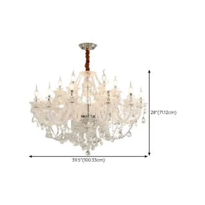 Modern Luxury Clear Crystal Chandeliers with Height-Adaptive Image - 18
