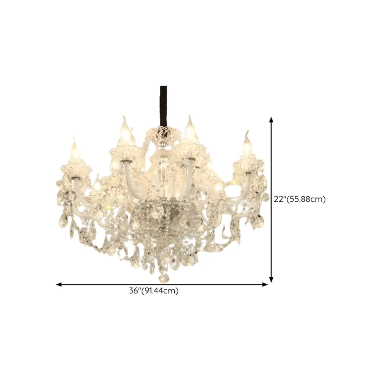 Modern Luxury Clear Crystal Chandeliers with Height-Adaptive Image - 19 | homeyfad