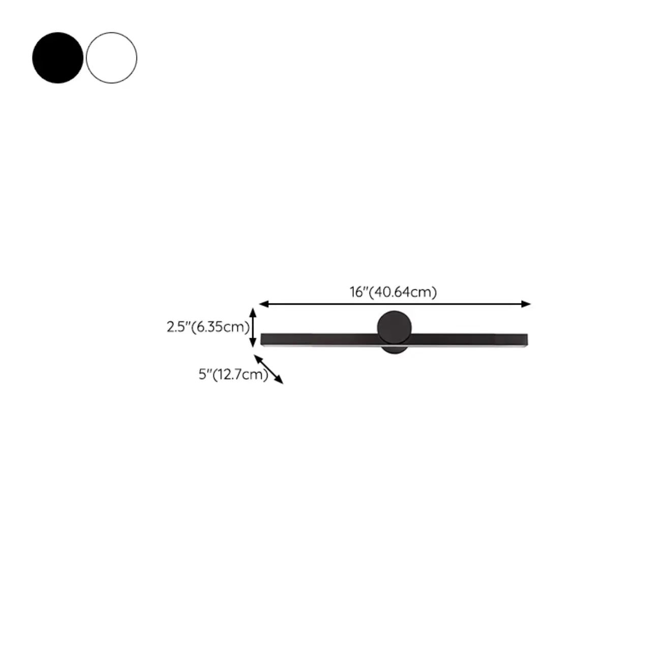 Minimalist Linear Bathroom Vanity Light with Integrated LED #size